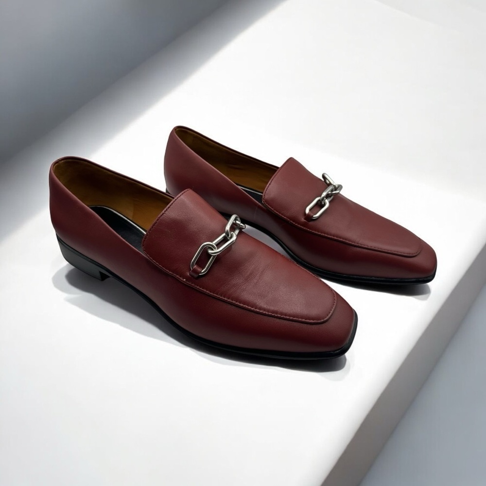 Rag and Bone Russet (Red/Brick) Aslen Chain Loafer Size 41 NWOT - Picture 1 of 9